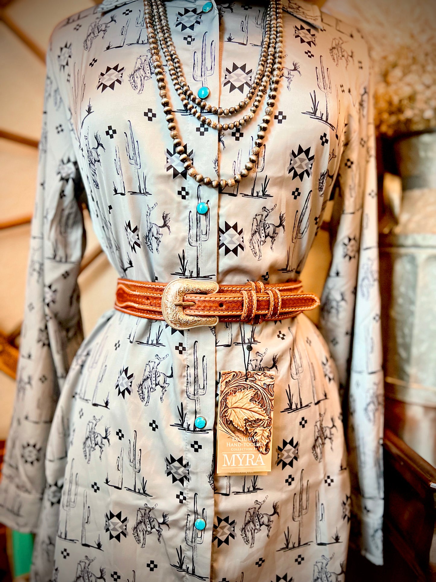 Satin Saddles Dress
