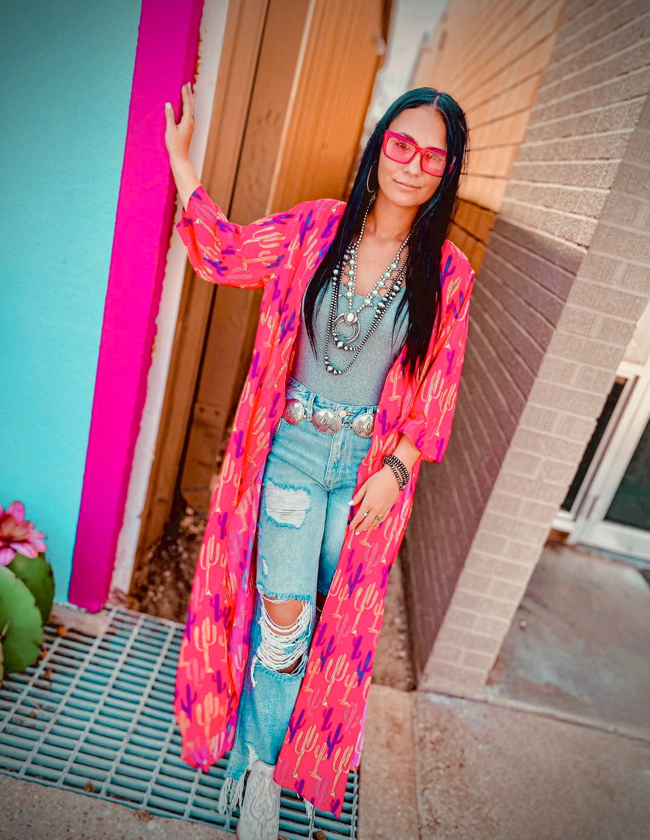 Miss Houston Mesh Kimono