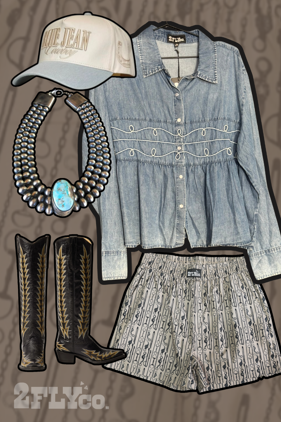 The Loopty Lou Top In Denim