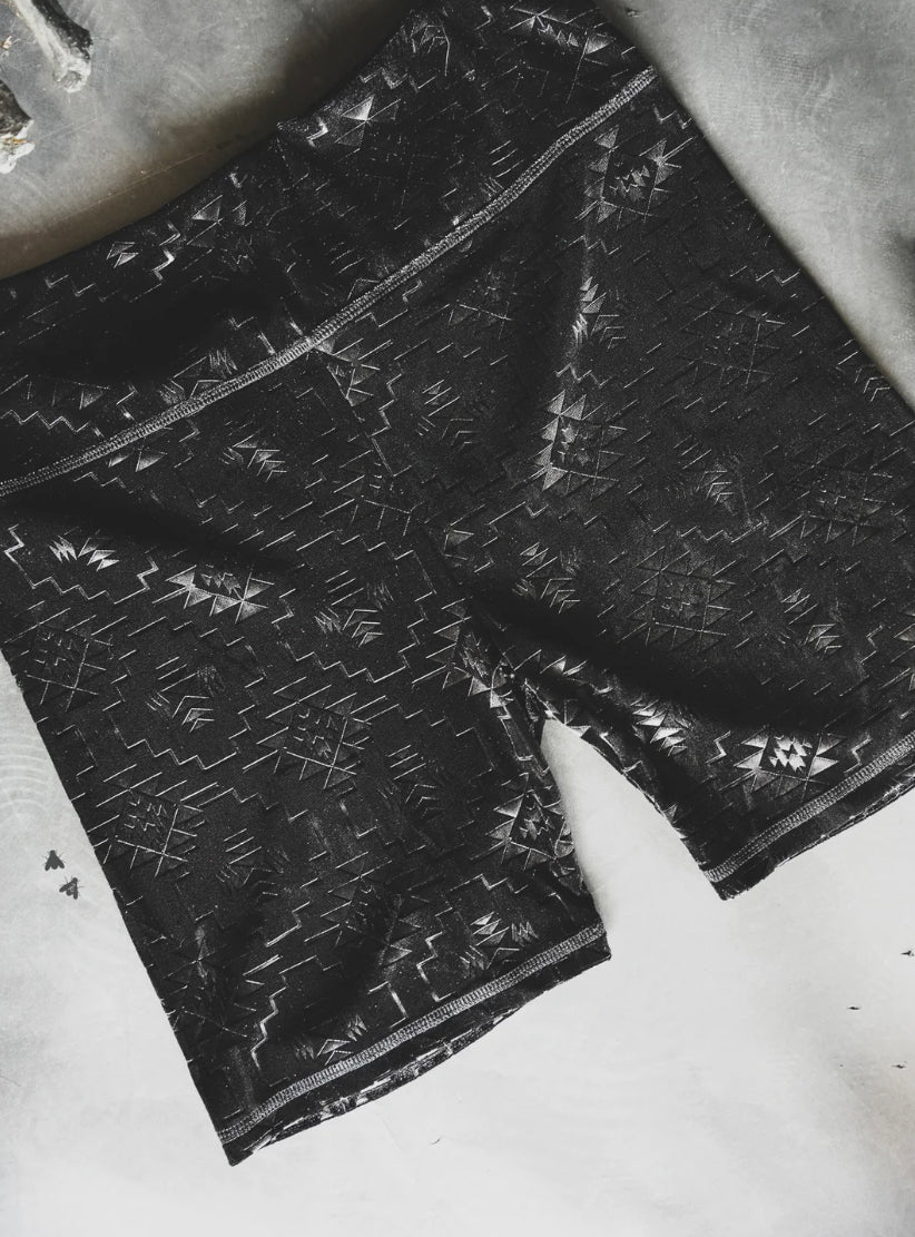 The Velvet Aztec Biker Shorts