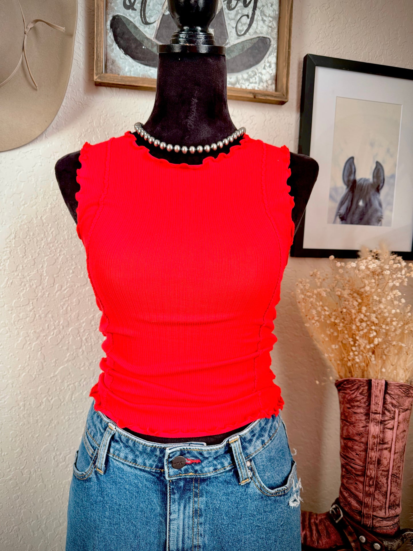 The Abbie Tank In Red