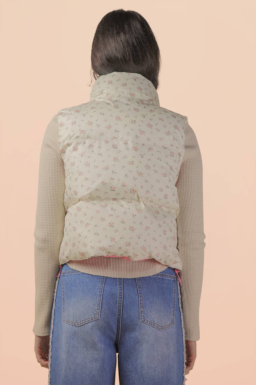 The Lollie Floral Puffer Vest