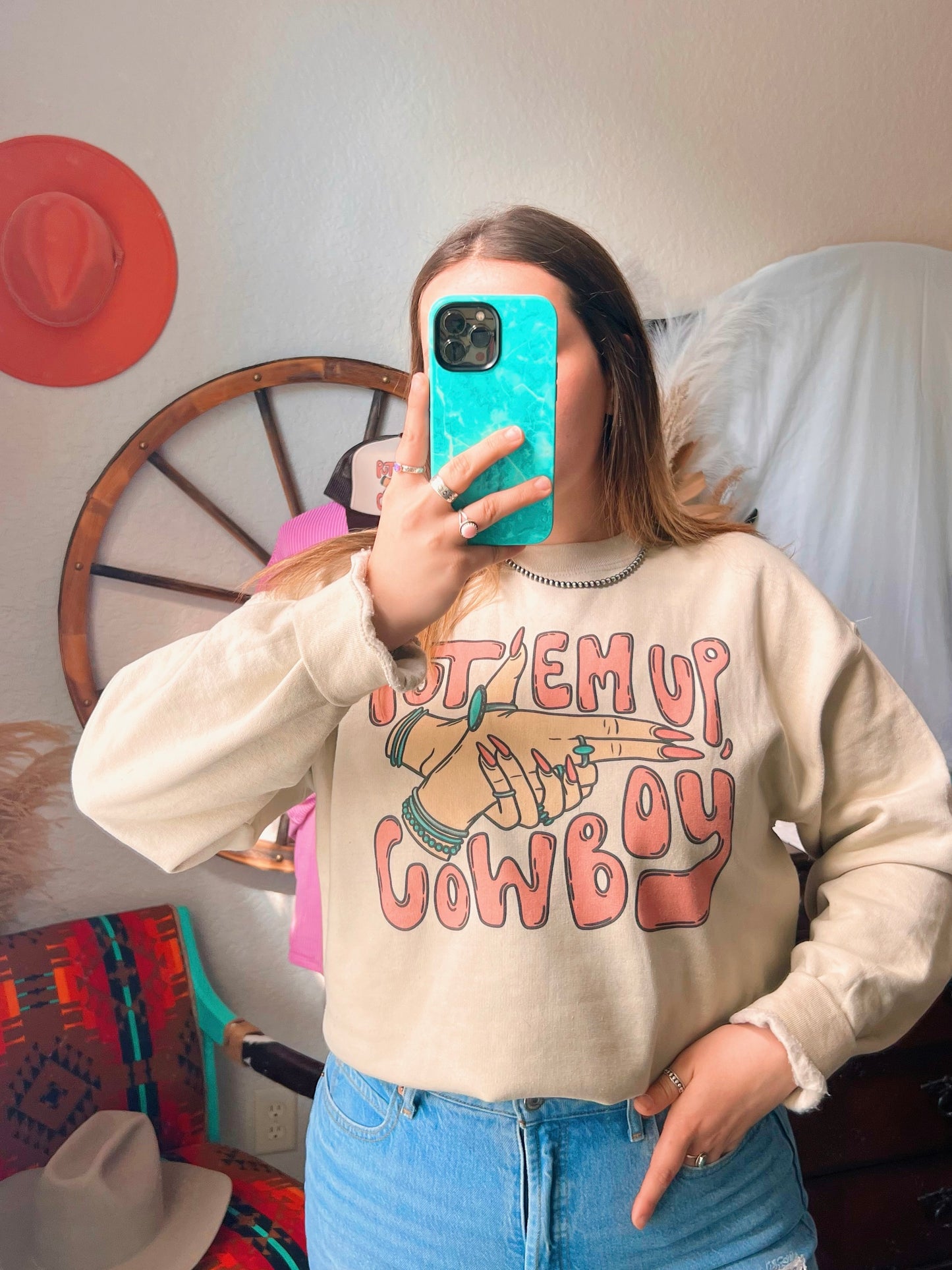 Put ‘Em Up Cowboy Crewneck