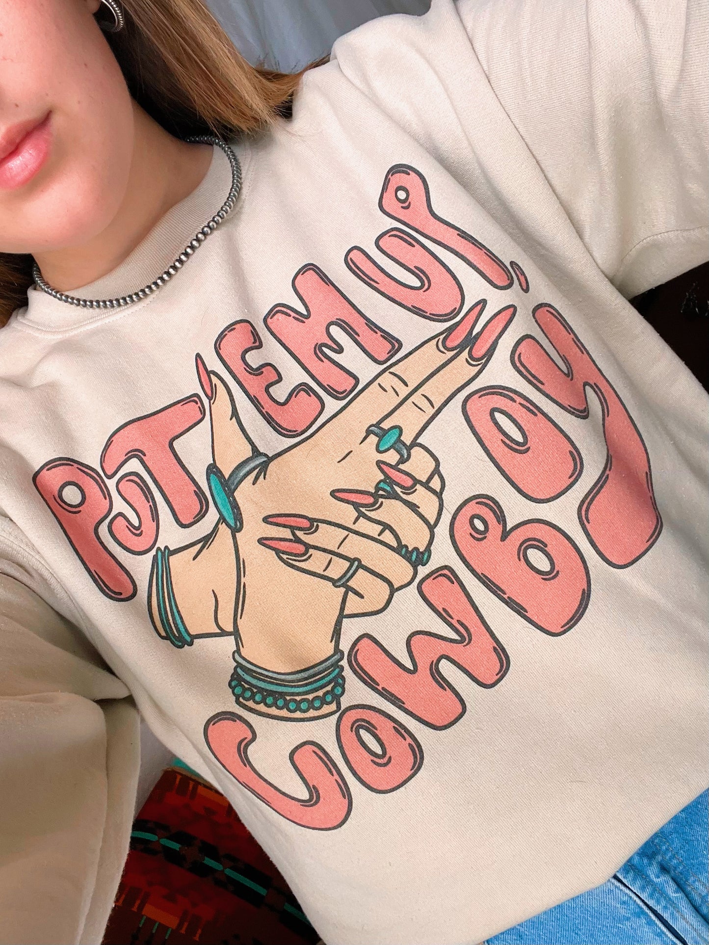 Put ‘Em Up Cowboy Crewneck