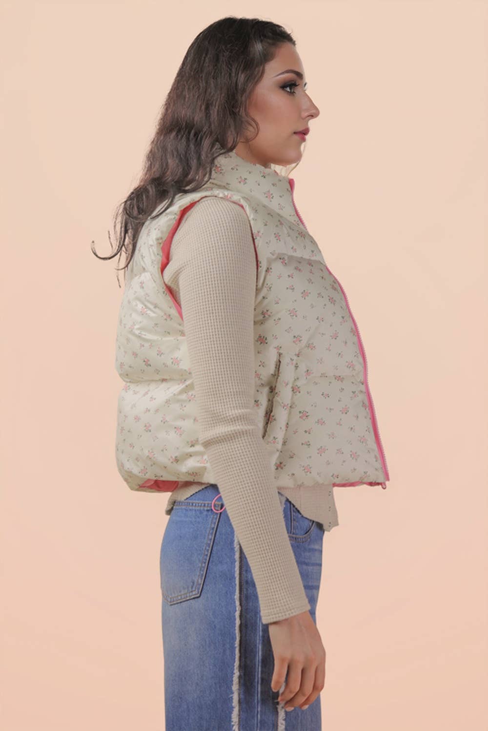 The Lollie Floral Puffer Vest